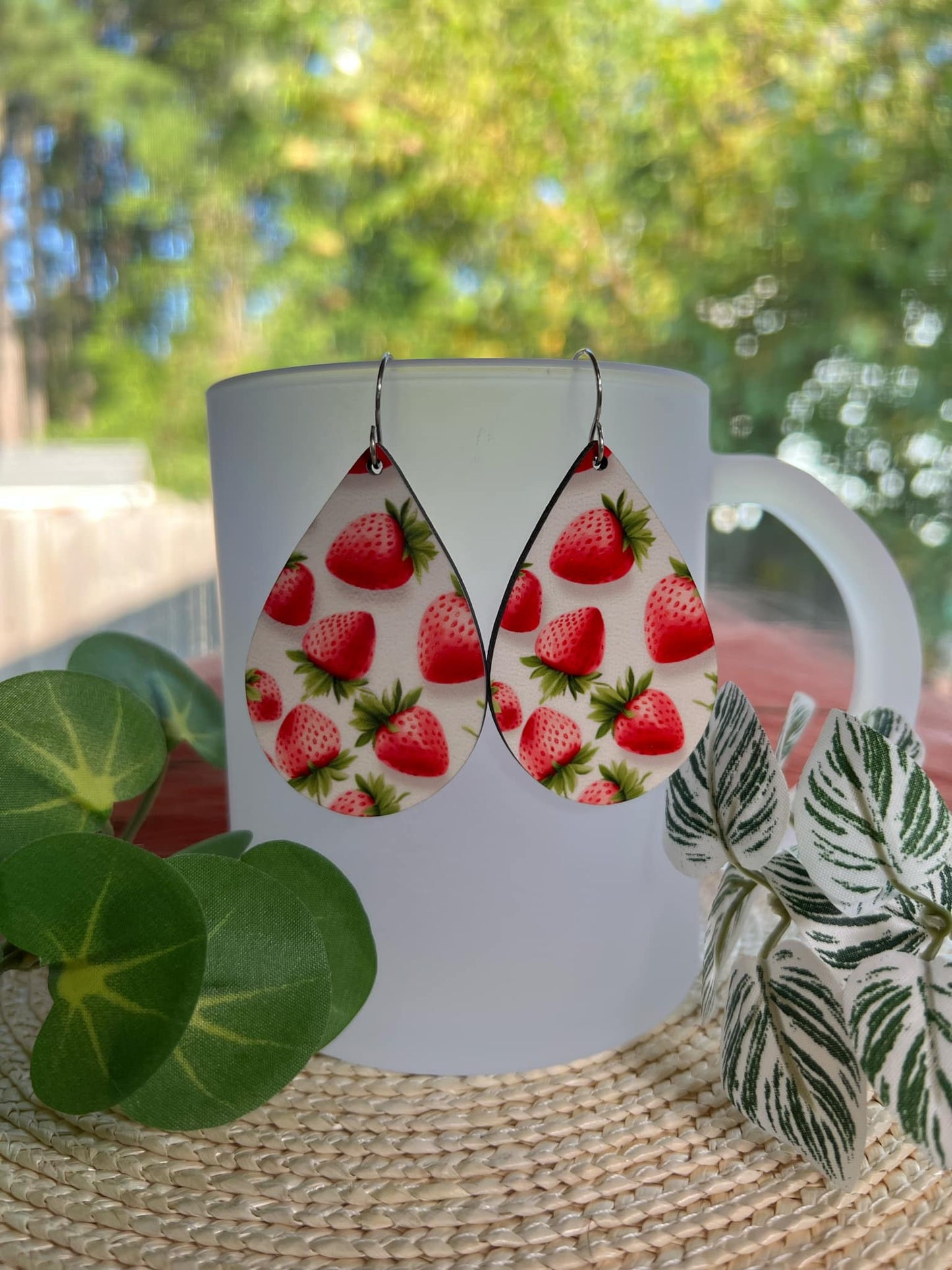 Strawberry  Teardrop Earrings