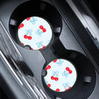 Preppy Cherry Car Coasters