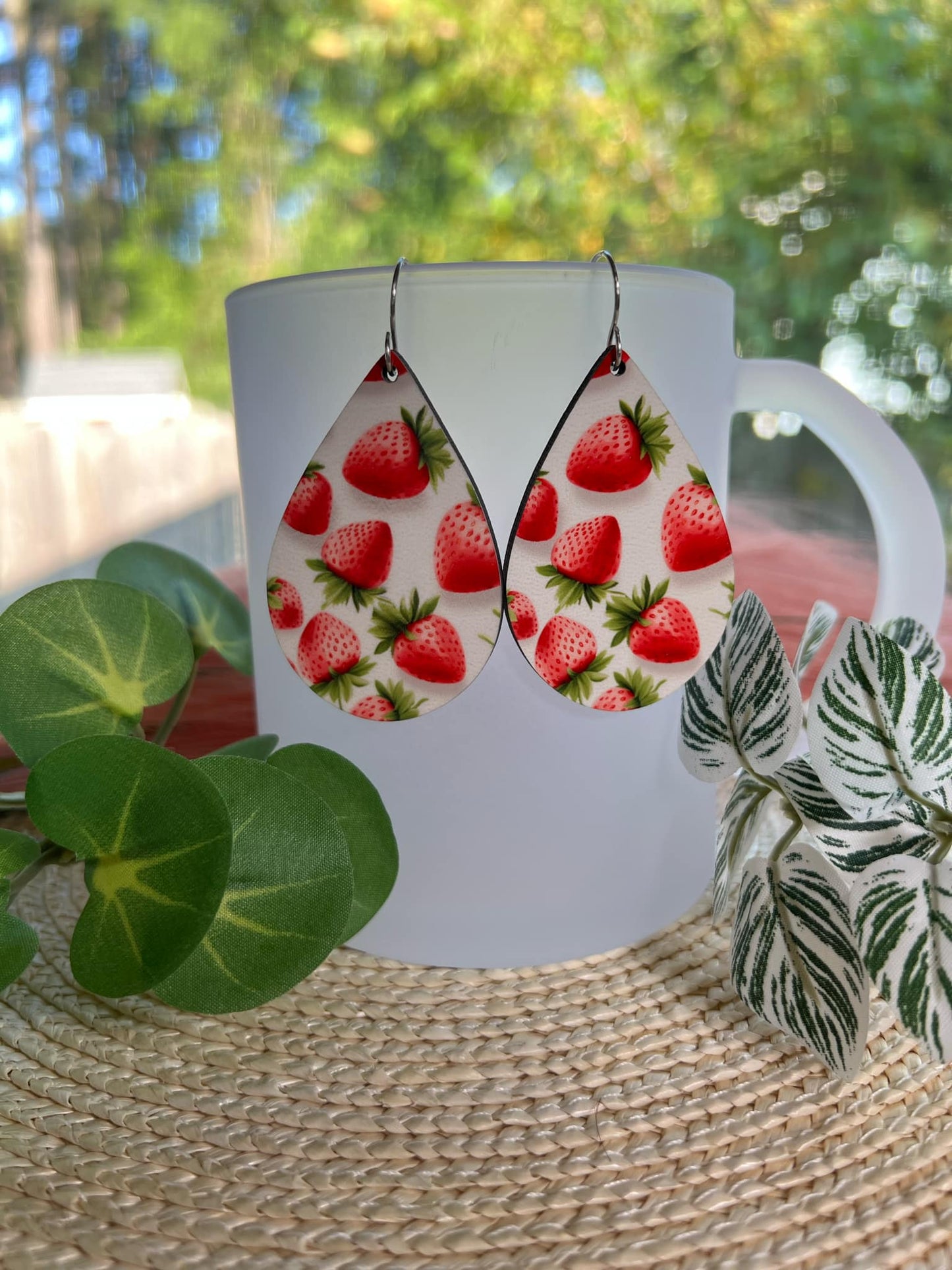 Strawberry  Teardrop Earrings