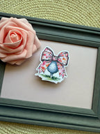 Floral Bow Golf Ball Sticker