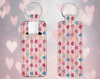 String of Hearts Valentine’s Day Lip Balm Holder Keychain