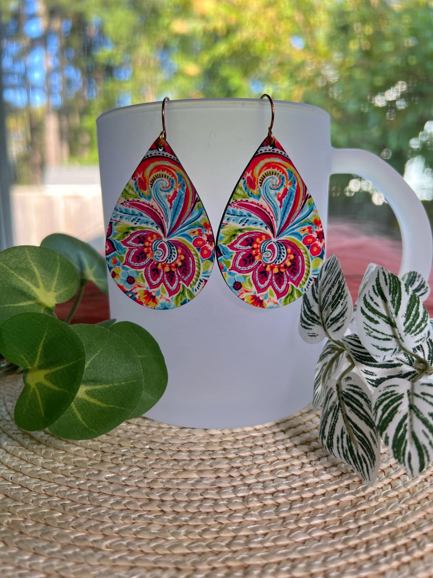 Floral Paisley Teardrop Earrings