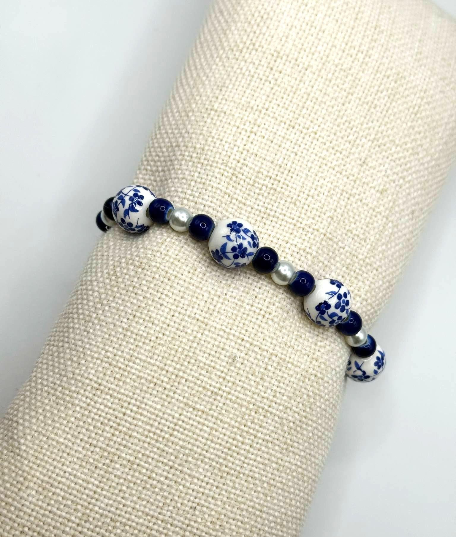 Blue Cottage Core  Porcelain Bracelet