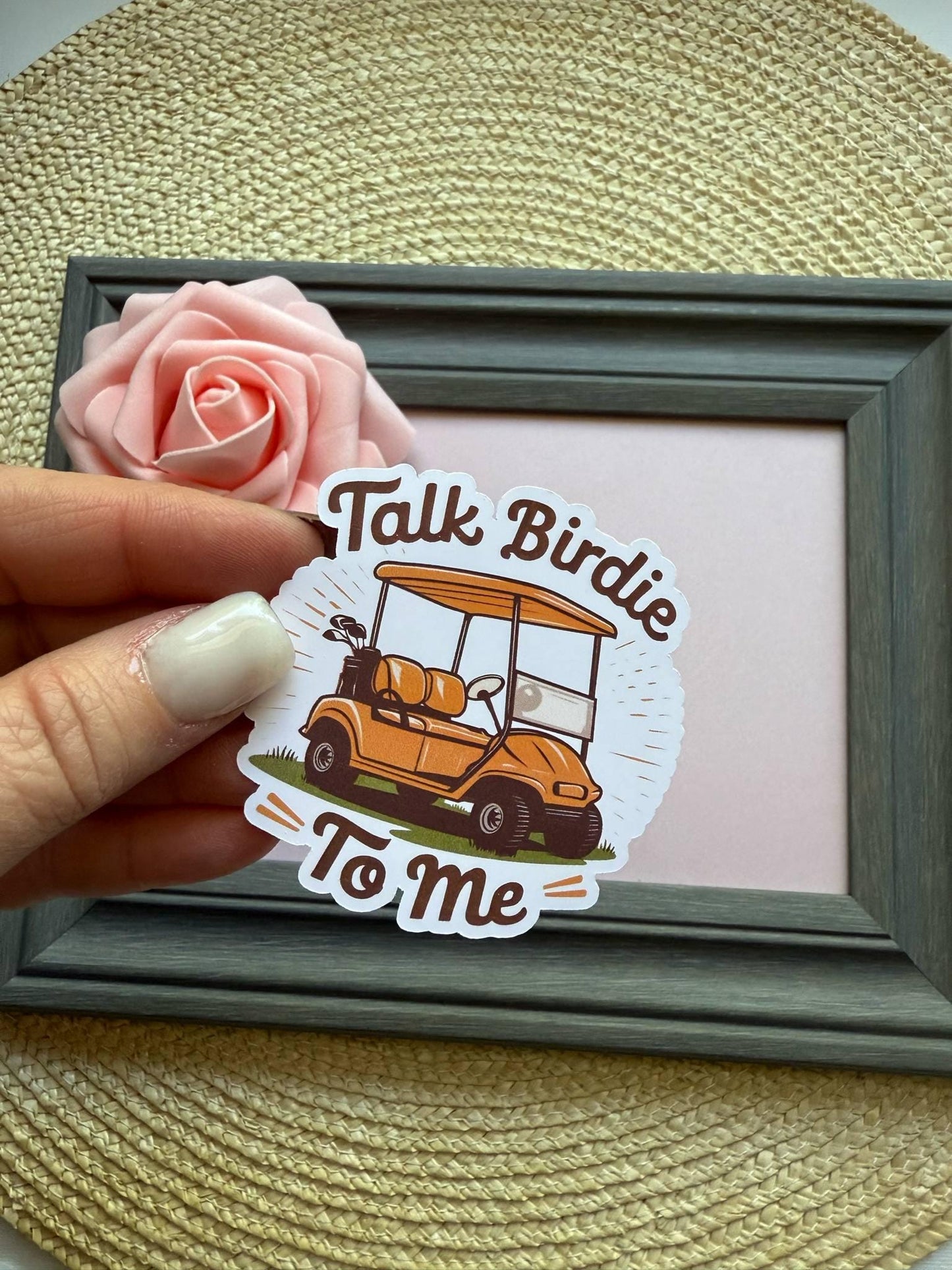 Talk Birdie To Me Golf Cart Sticker