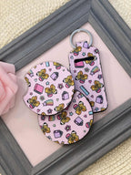 Bows and Pencil Lip Balm Holder Keychain