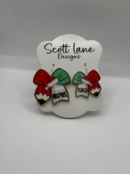 Teacher Christmas Earrings