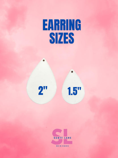 Ghost Teardrop Dangle Earrings
