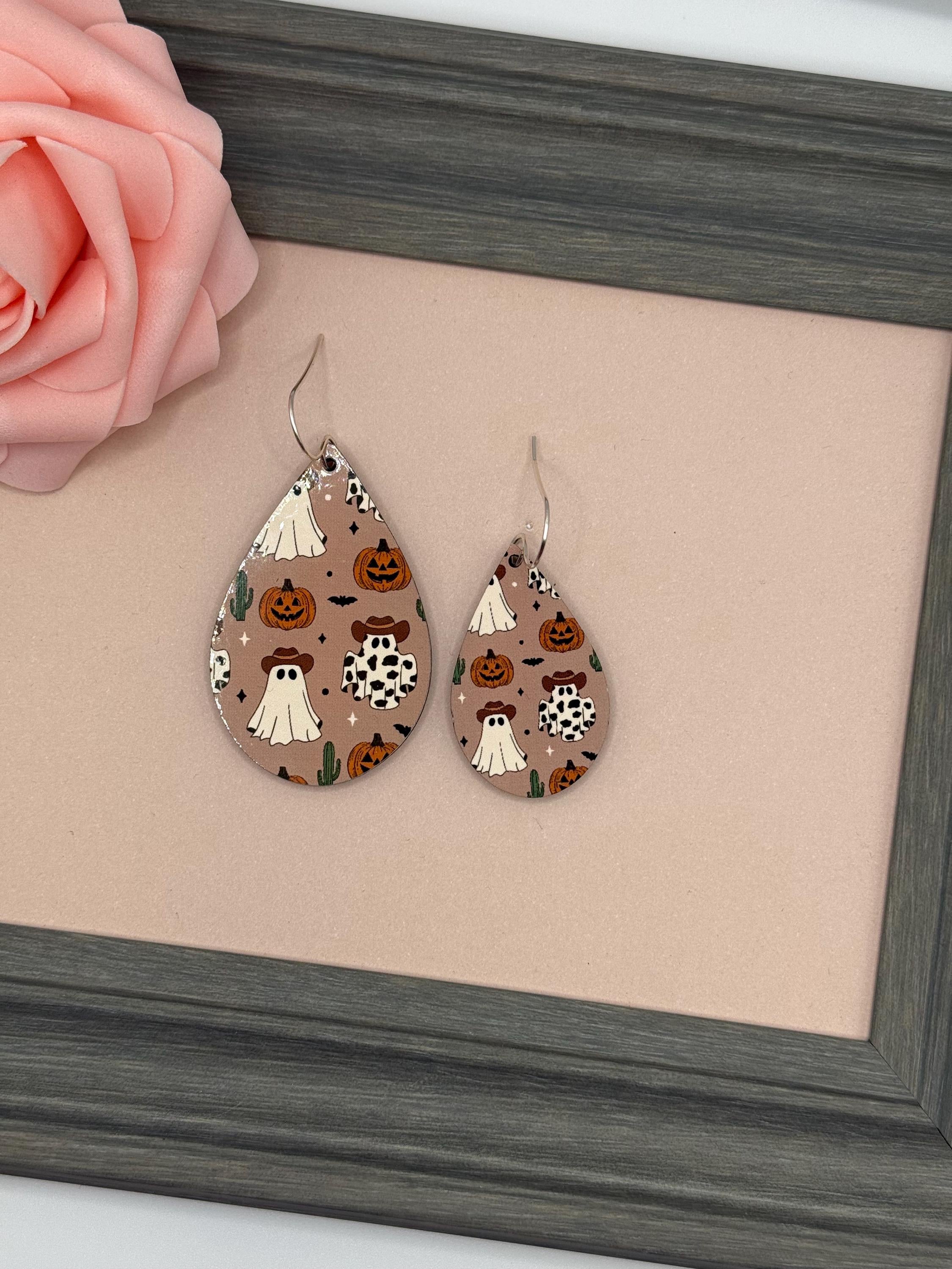 Western Ghost Teardrop Earrings