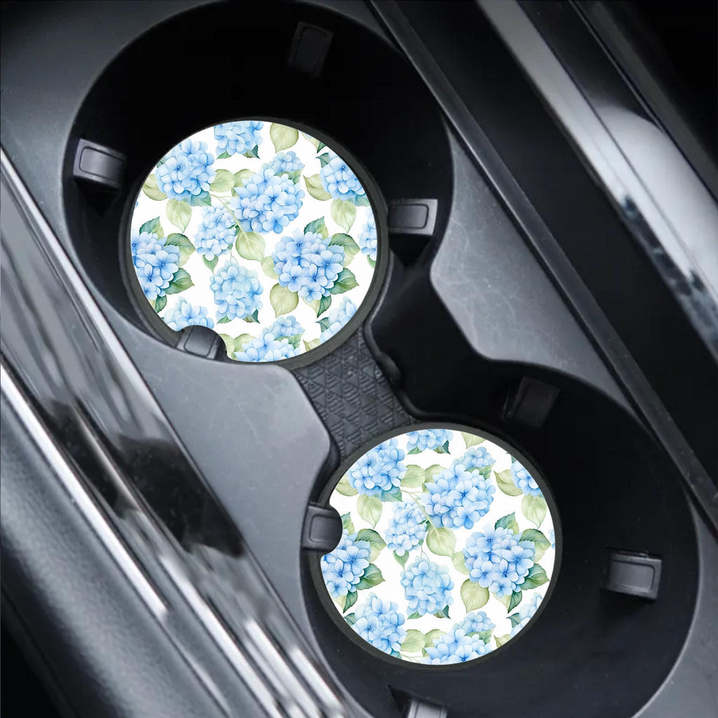 Blue Hydrangea Car Coasters