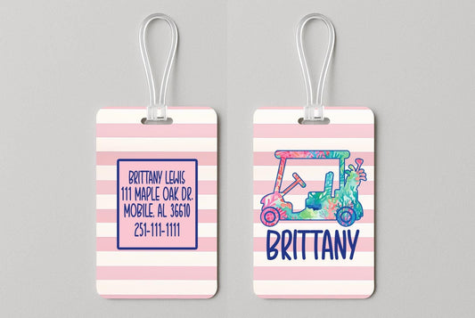 Personalized Golf Cart Luggage Tag