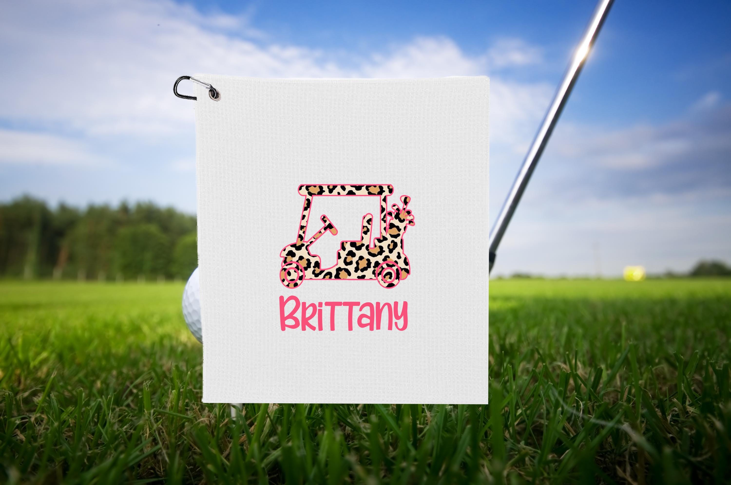 Personalized Leopard Print Golf Towel