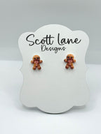 Gingerbread Christmas Earrings