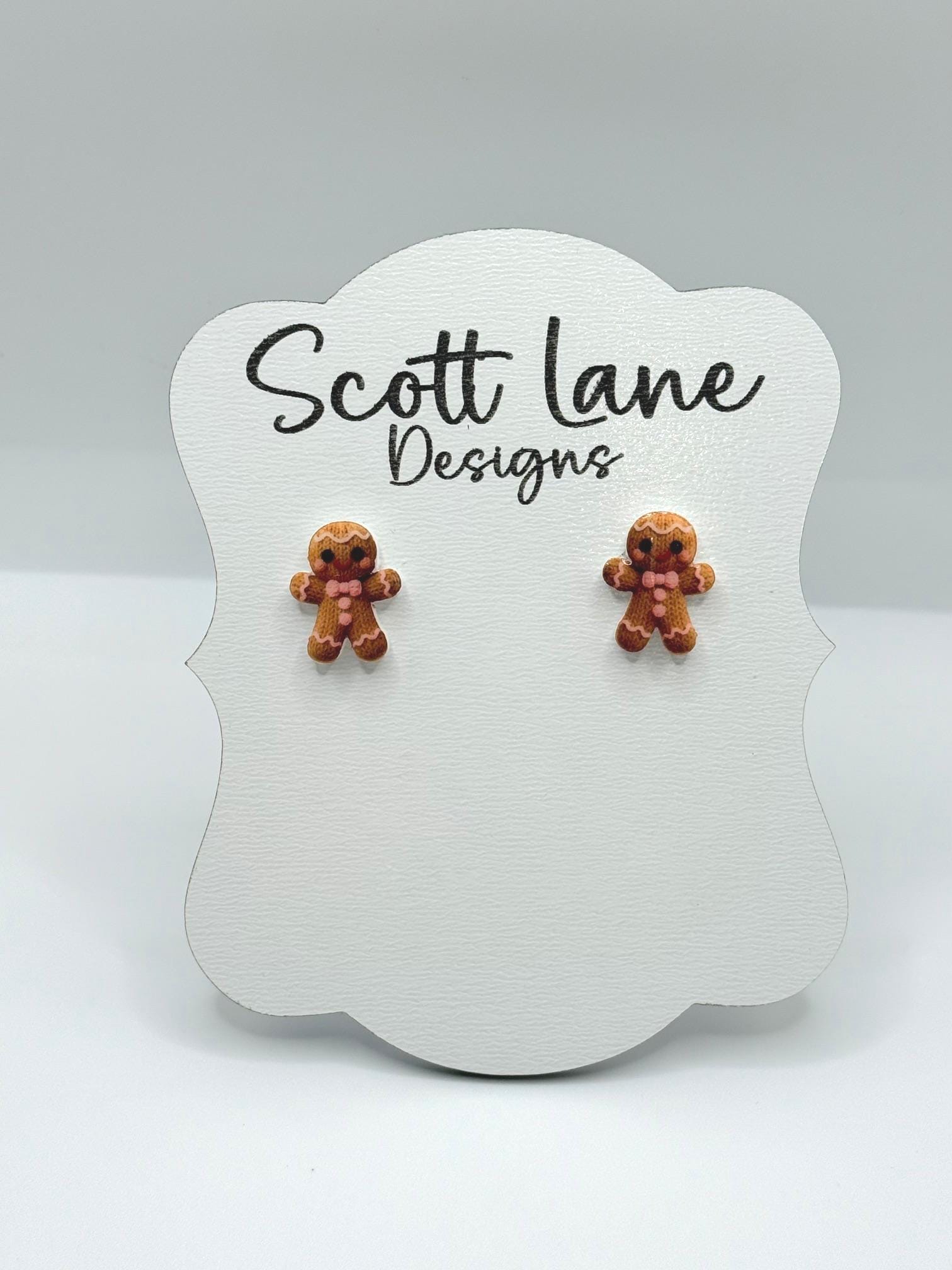 Gingerbread Christmas Earrings