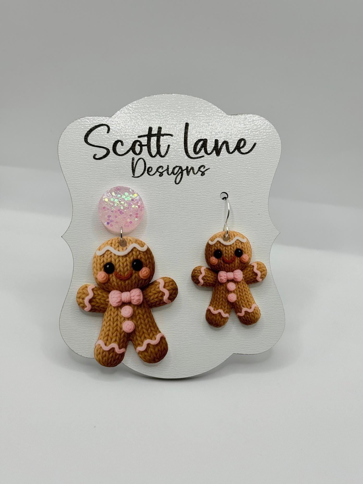 Gingerbread Girly Christmas Earrings