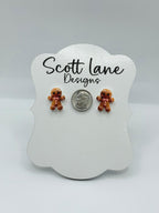 Gingerbread Christmas Earrings