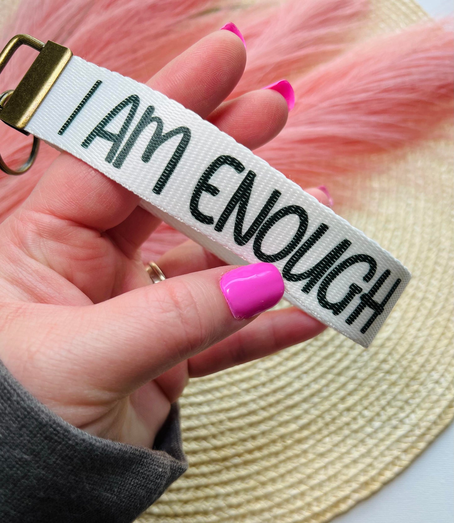 I Am Enough Keychain