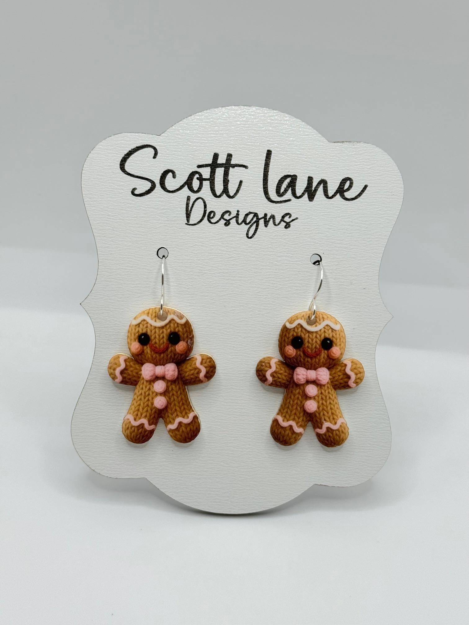 Gingerbread Girly Christmas Earrings