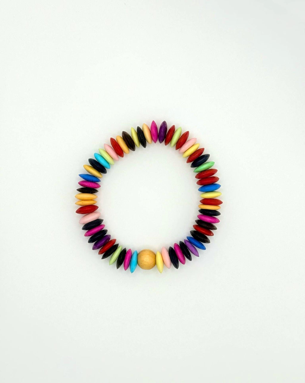 Multicolor Bone Disc Bracelet