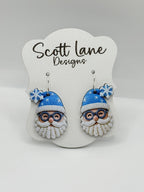 Crochet Santa Christmas Earrings