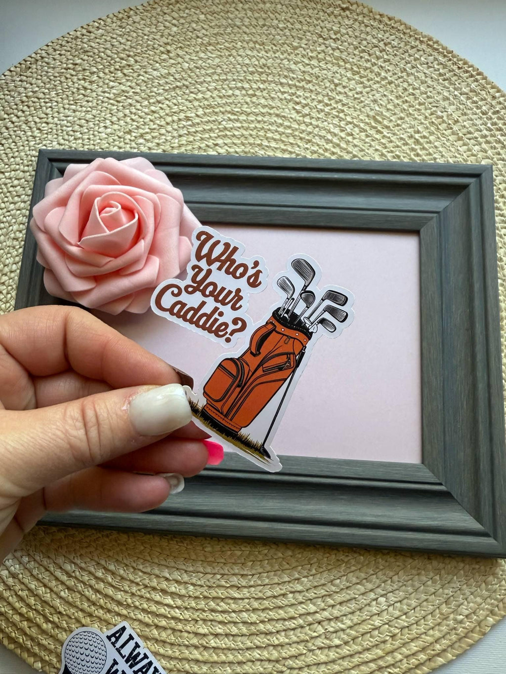 Who's Your Caddie Golf Sticker