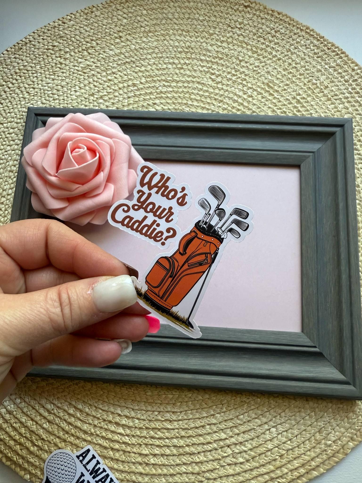 Who's Your Caddie Golf Sticker