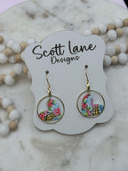 Preppy Cheetah Valentine's Day Earrings