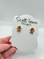 Gingerbread Christmas Earrings