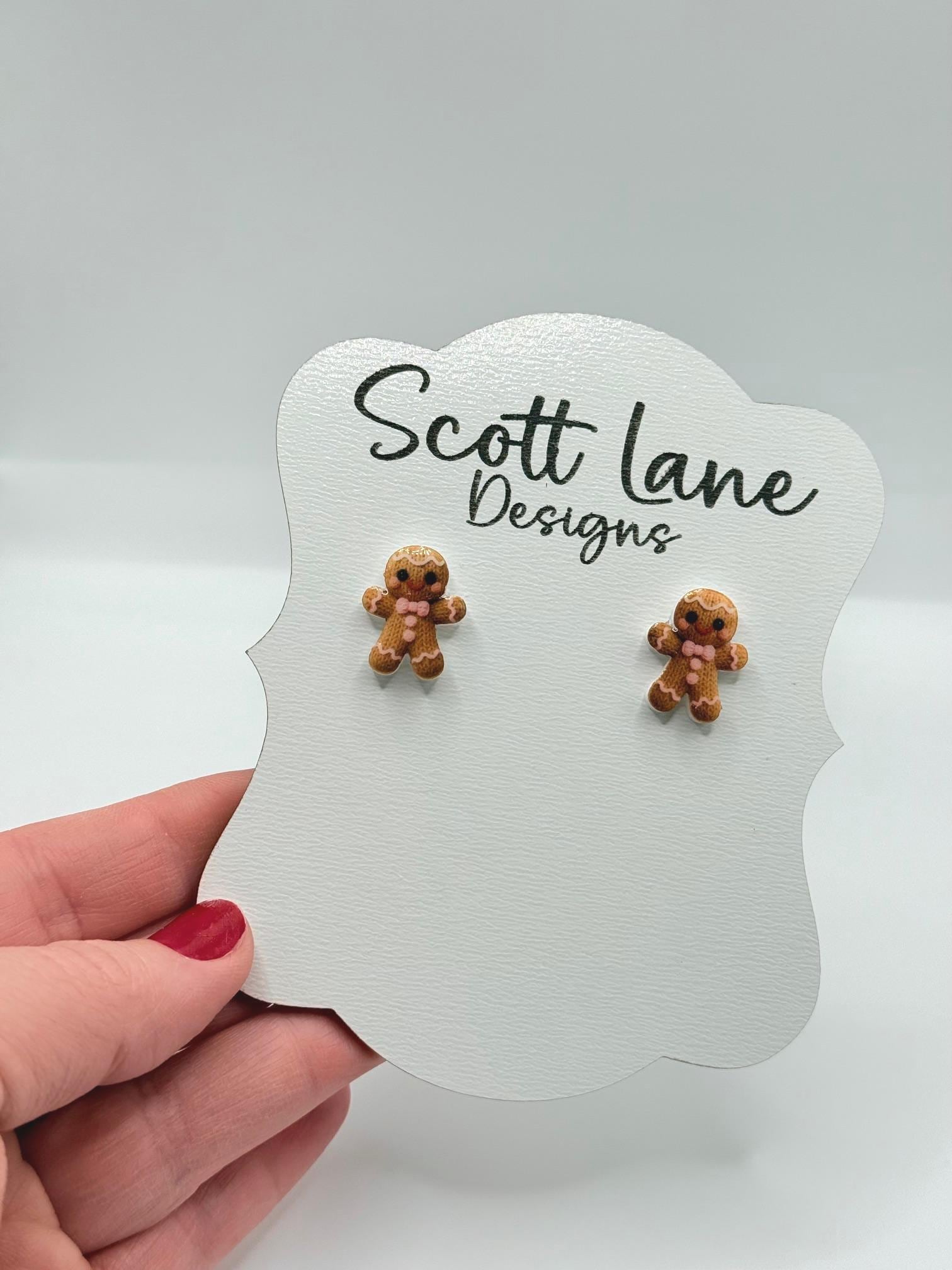 Gingerbread Christmas Earrings