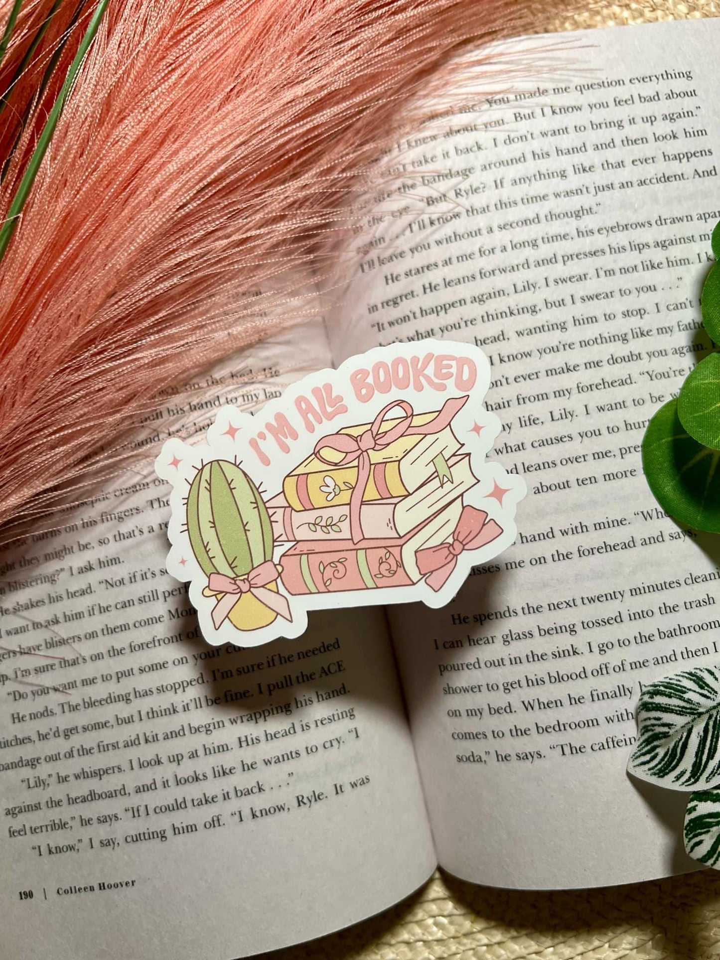 I'm All Booked Sticker