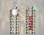Personalized Country Christmas Lip Balm Keychain