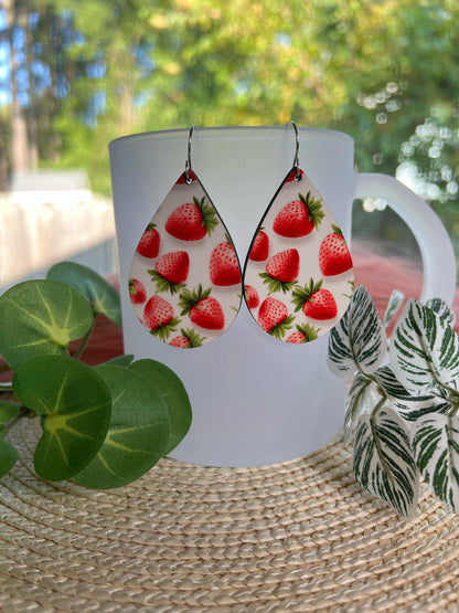 Strawberry Teardrop Earrings