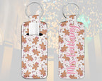 Personalized Gingerbread Girl Lip Balm Keychain