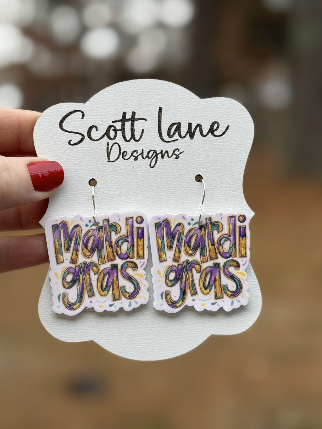 Mardi Gras Earrings