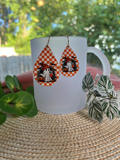 Frappe Lover Ghost Teardrop Earrings