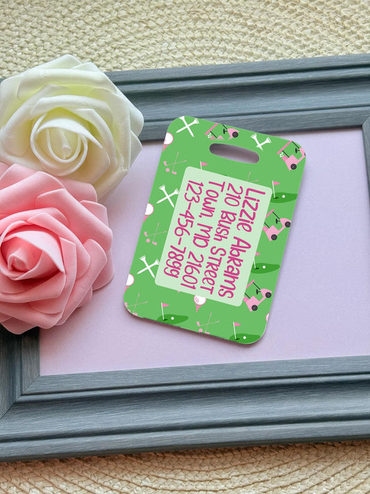 Personalized Golf Cart Bag Tag