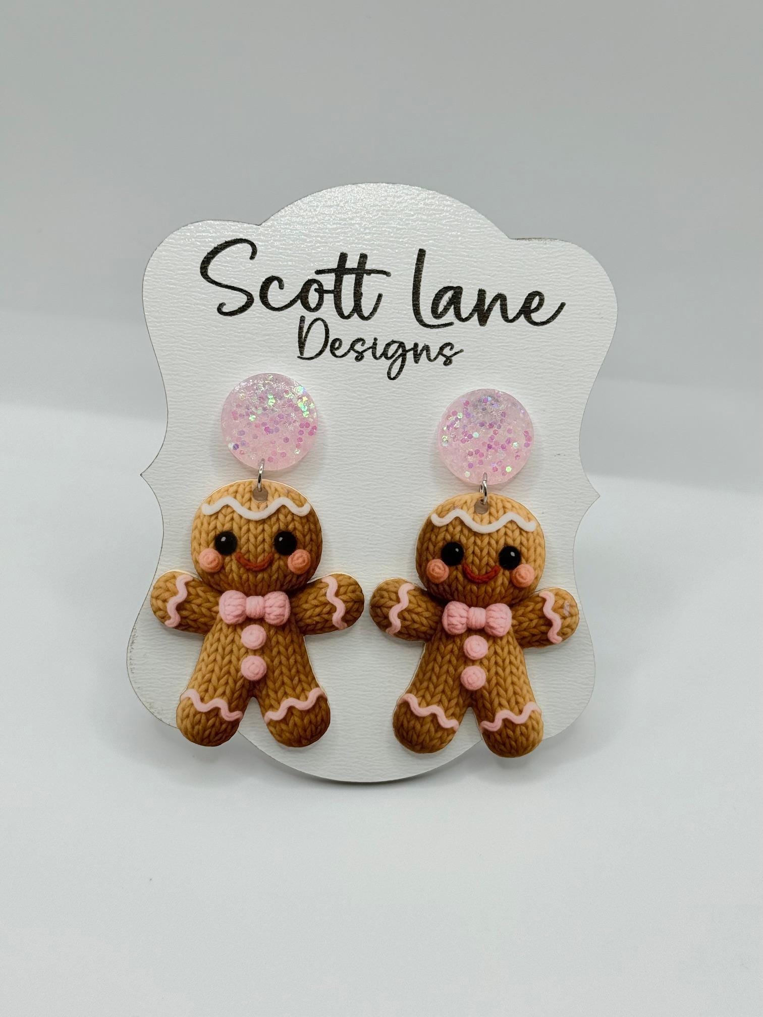 Gingerbread Girly Christmas Earrings