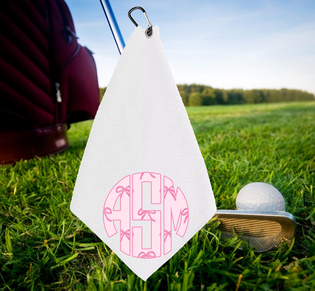 Personalized Preppy Monogram Golf Towel