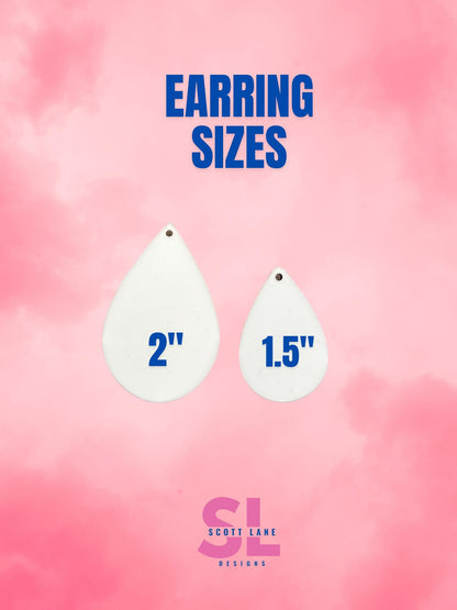 Books & Skulls Teardrop Earrings