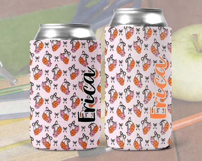 Personalized Pumpkin Neoprene Can Cooler