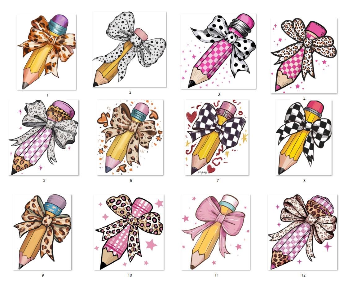 Personalized Pencil Bow Can Cooler