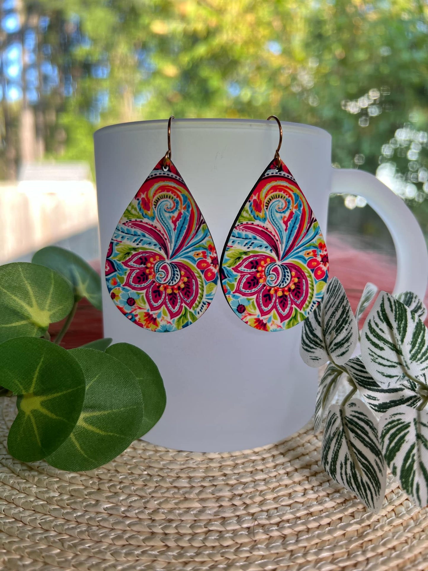 Floral Paisley Teardrop Earrings