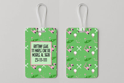 Personalized Golf Cart Bag Tag