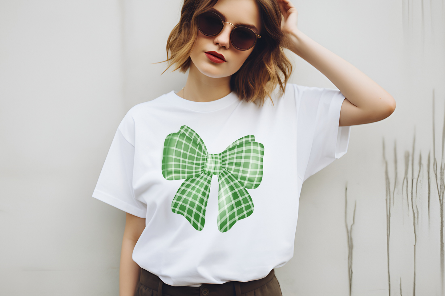 Gingham Bow Tee