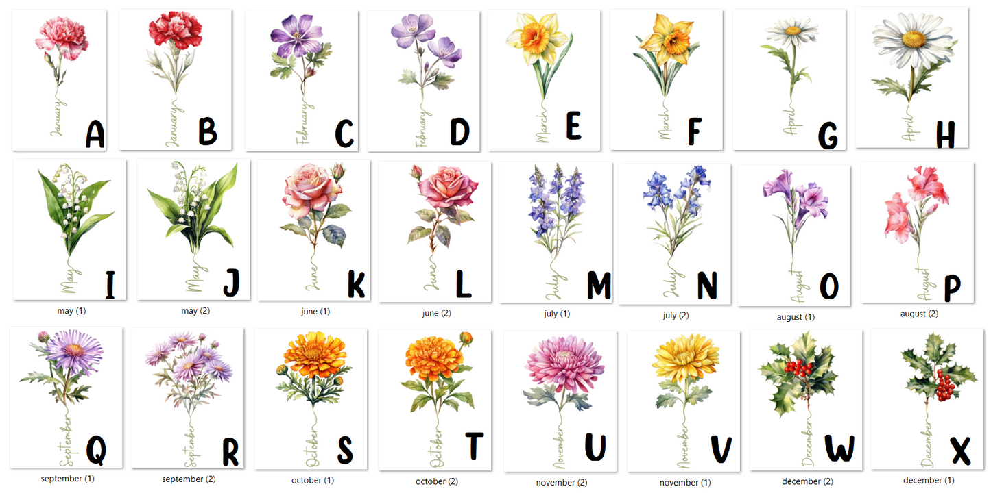 Birth Flower Bookmark