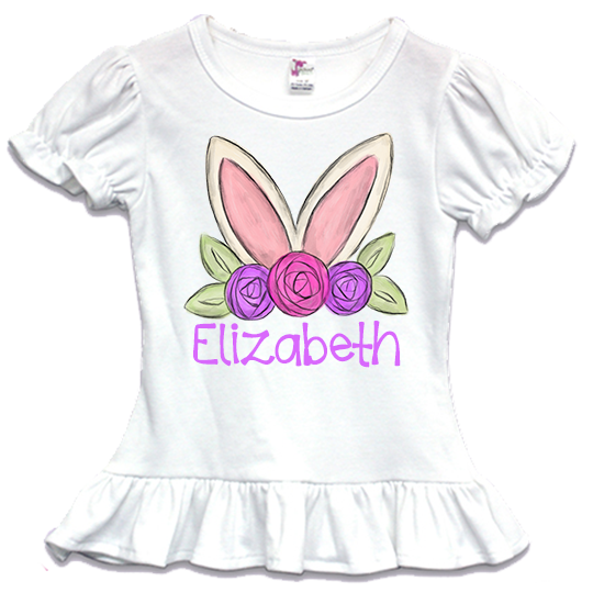 Kids Personalized Bunny Ears Tee