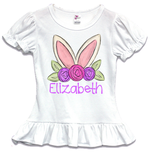 Kids Personalized Bunny Ears Tee