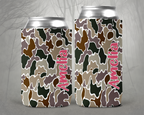 Personalized Duck Camo Can Cooler