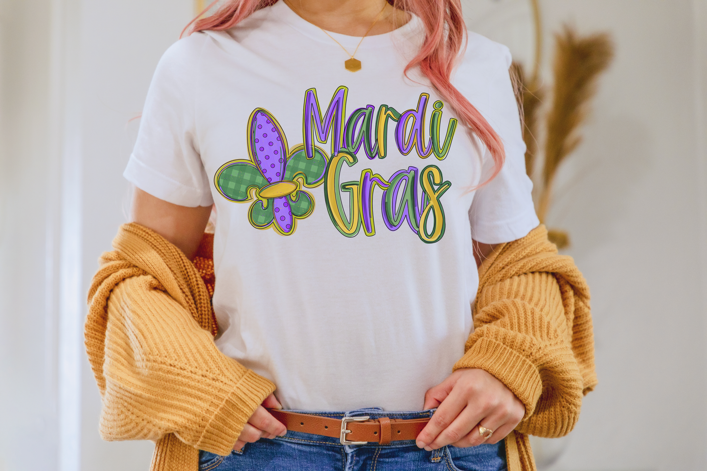 Mardi Gras Fleur Tee