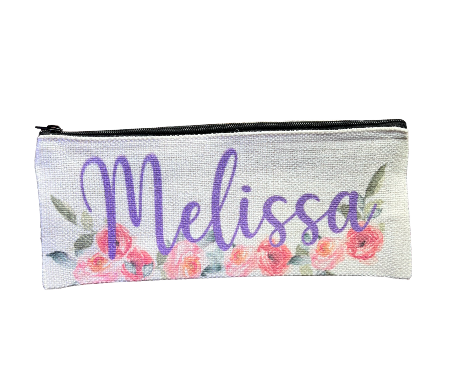 Personalized Floral Pouch