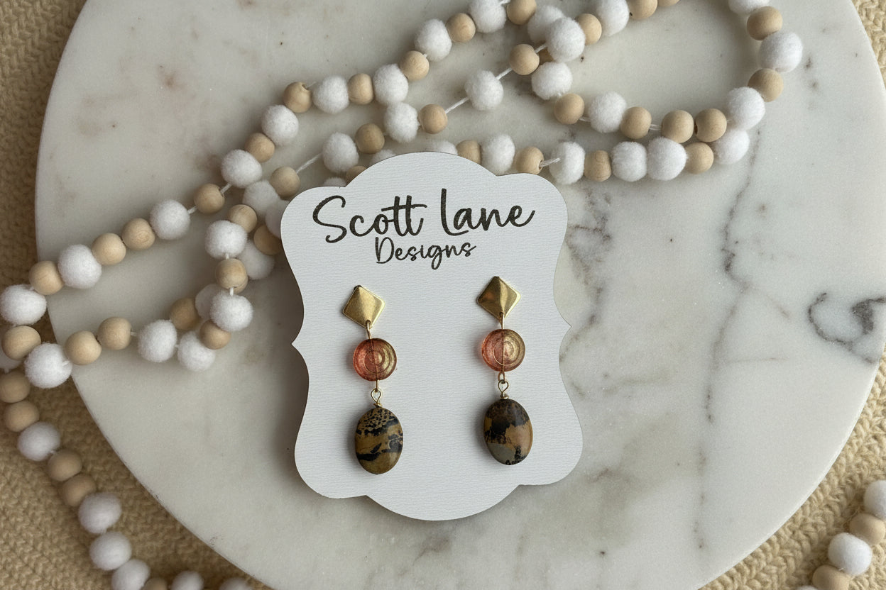 Boho Stone Drop Earrings